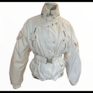 Killy white winter snow ski jacket coat
